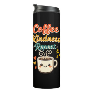 Termo Taza de acero inoxidable retro linda de Café Amabi