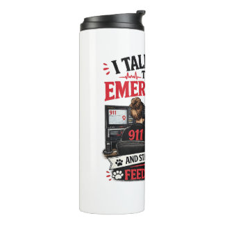 Termo Taza de amante de gatos despachador de 911