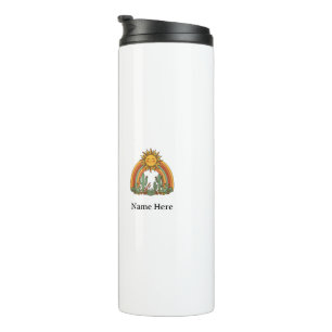 Termo Taza de café con nombre personalizado de cactus ar