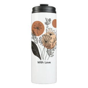 Termo Taza de café de flores silvestres botánicas bohemi
