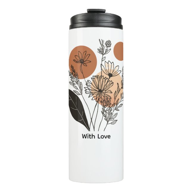 Termo Taza de café de flores silvestres botánicas bohemi (Anverso)