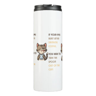 Termo Taza de café de gato divertida