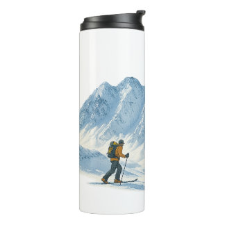 Termo Taza de café para montañistas de esquí