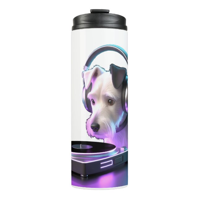 Termo Taza de DJ Perro Neon (Anverso)