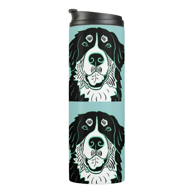 Termo Taza de latte para perro de montaña de Berna (Rotado hacia la derecha)