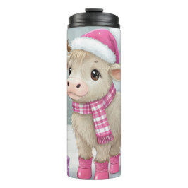 Termo Taza de Navidad de Vaca Rosa Tumblr – Regalo Navid