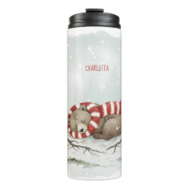Termo Taza de oso de invierno personalizada – Animal dor