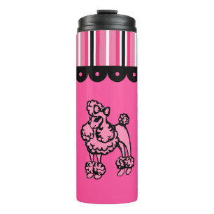 Termo Taza de Poodle Rosa Brillante