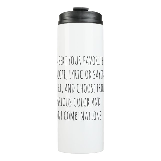 Termo Taza de texto personalizable con tus palabras (Anverso)