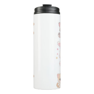 Termo Taza de viaje Adorable Kawaii Amigos Animales Past