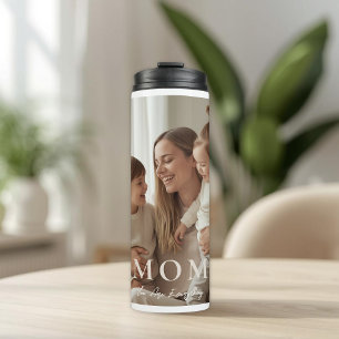Termo Taza de viaje aislada con foto personalizada para