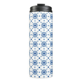 Termo Taza de viaje alta y blanca con tapa negra