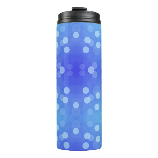 Termo Taza de viaje azul con tapa negra (Anverso)