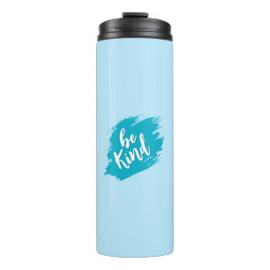 Termo Taza de viaje azul estética con cita positiva de a