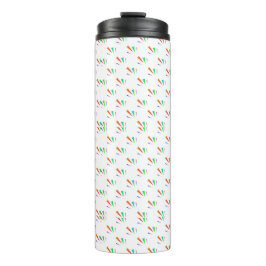 Termo Taza de viaje blanca con tapa negra