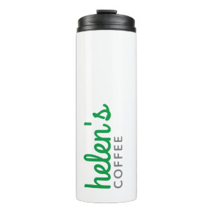 Termo Taza de viaje con nombre personalizado Kelly Green