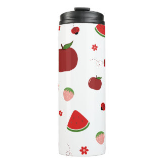 Termo Taza de viaje con patrón de frutas lindas | Manzan