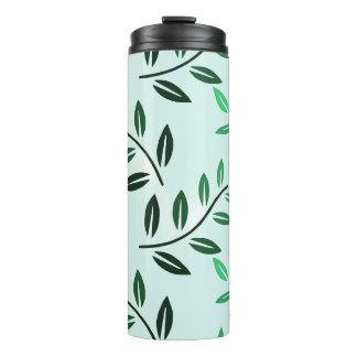 Termo Taza de viaje con patrón de hoja verde | Botánica