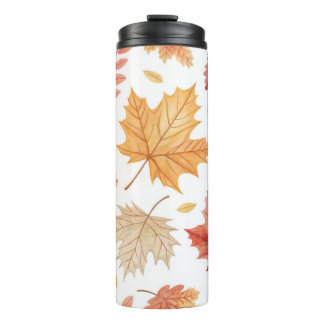 Termo Taza de viaje de acero inoxidable Hojas de otoño