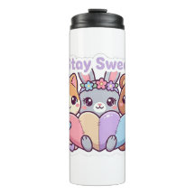 Taza de viaje de animales kawaii pastel Stay Sweet