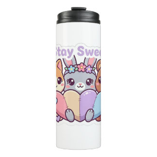 Termo Taza de viaje de animales kawaii pastel Stay Sweet
