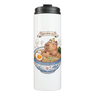 Termo Taza de viaje de anime de cuenco de ramen de capib