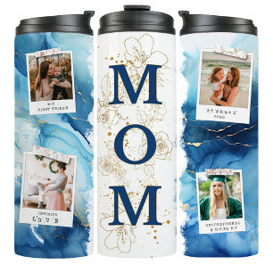 Termo Taza de viaje de café con foto de madre mármol de