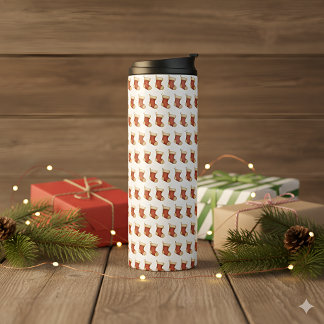 Termo Taza de viaje de calcetín de Navidad con puntadas