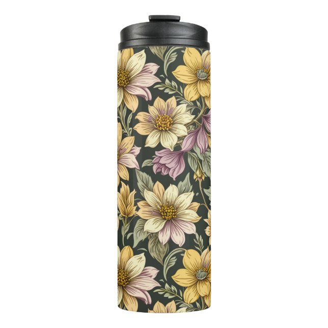 Termo Taza de viaje de flores (Anverso)