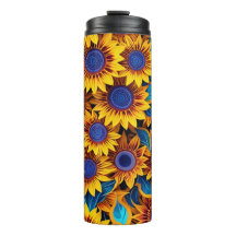 Taza de viaje de girasol