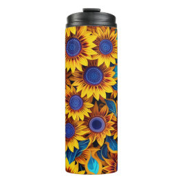 Termo Taza de viaje de girasol