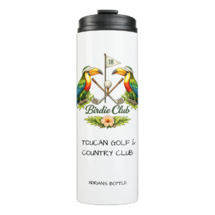 Termo Taza de viaje de golf personalizada Vintage Toucan