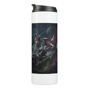 Termo Taza de viaje de la encantadora de insectos oscuro