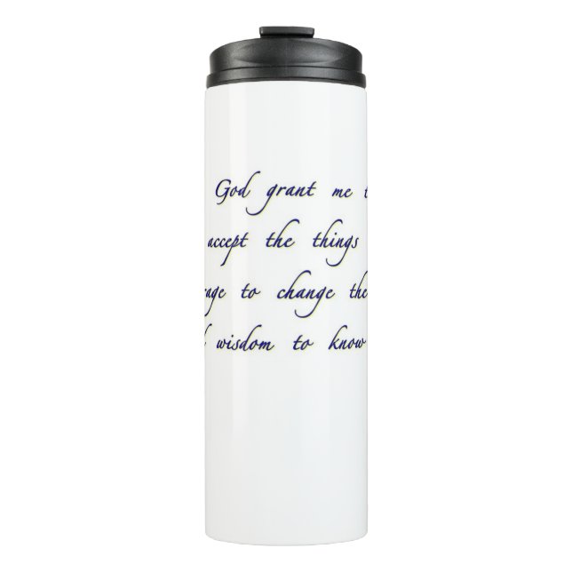 Termo Taza de viaje de oración de serenidad (Anverso)