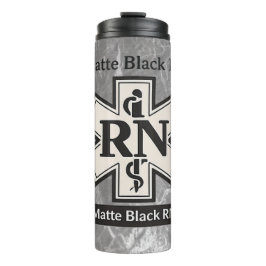 Termo Taza de viaje para enfermera de RN de color negro