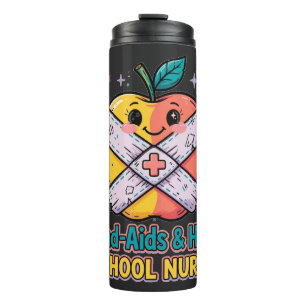 Termo Taza de viaje para enfermera escolar con tiritas y