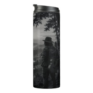 Termo Taza de viaje Viajero en Blanco y Negro del Valle 