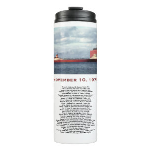 Termo Taza Edmund Fitzgerald con nombres de la tripulaci