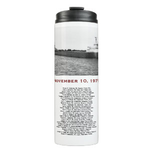Termo Taza Edmund Fitzgerald con nombres de la tripulaci