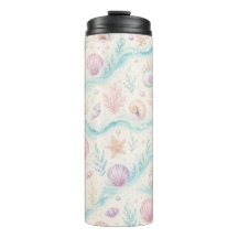 Taza estética de playa pastel