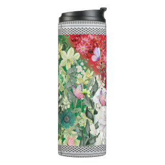 Termo Taza Palestina con mapa floral