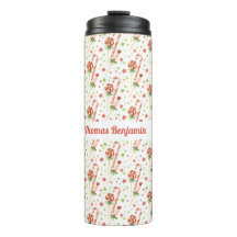 Taza Personalizada con Patrón de Dulces de Navidad
