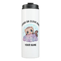 Taza personalizada de hurón adorable con texto per