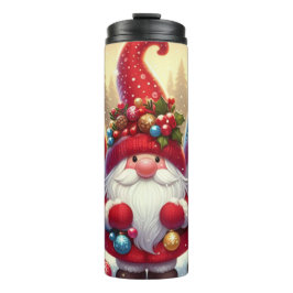 Termo Taza personalizada de Navidad con Gnome Santa para