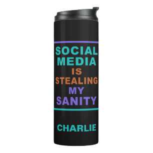 Termo Taza personalizada divertida de “Redes Sociales”