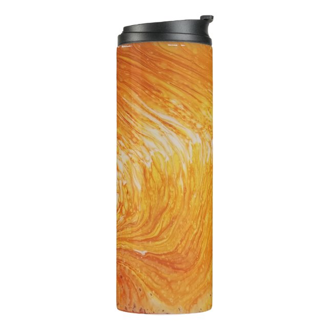 Termo Taza termal - ondulaciones del amarillo (Rotado hacia la izquierda)
