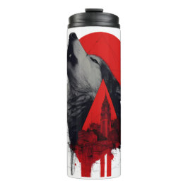 Termo Taza térmica Abstract Trash Polka Howling Wolf