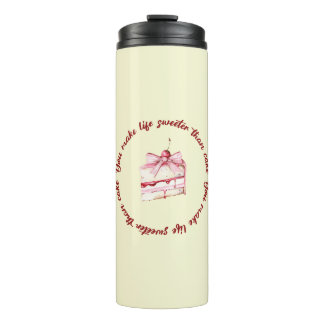 Termo Taza térmica amarilla linda y femenina