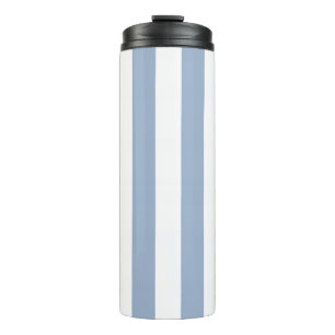 Termo Taza térmica bebé azul y blanca con rayas