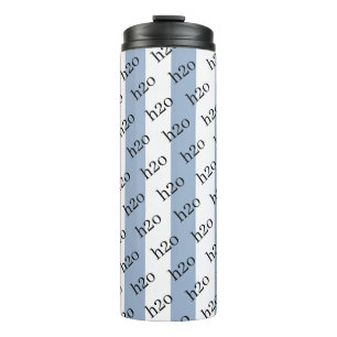 Termo Taza Térmica Bebé Azul y Blanco a Rayas H2o
